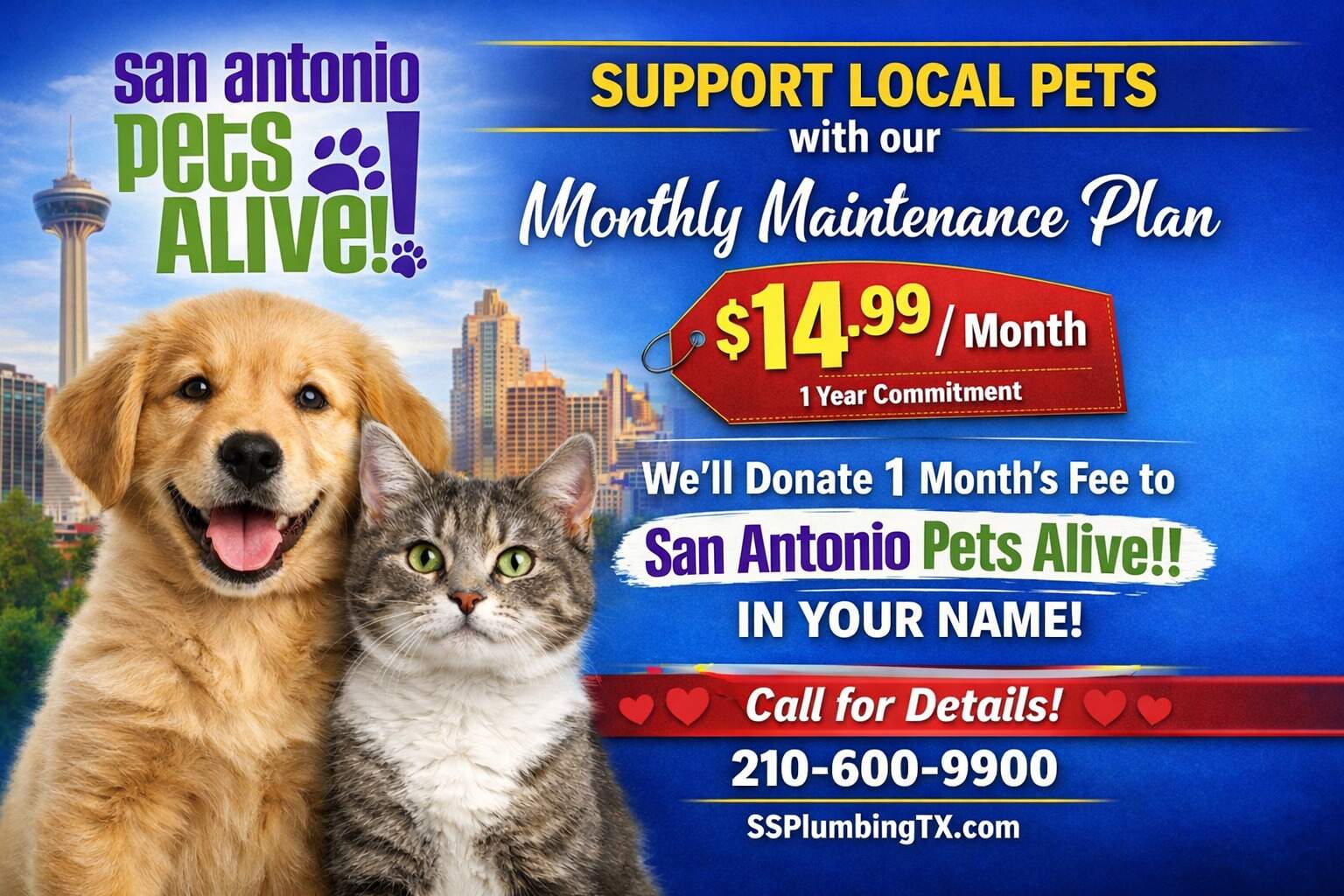 SSP Monthly Maint Plan and SA Pets Alive 2026